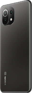Xiao Mi Mi 11 Lite 5G zwart achterkant linkerzijkant