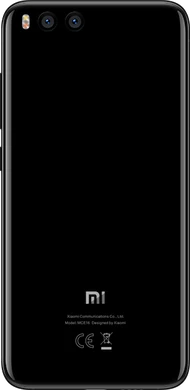 Xiao Mi Mi 6 zwart achterkant