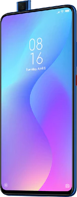 Xiao Mi Mi 9T Pro blu copertina frontale lato destro aperto