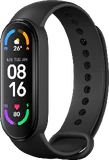 Xiao Mi Mi Band 6 zwart voorkant rechterzijkant