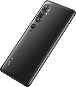 Xiao Mi Mi Note 10 schwarz Rückseite linke Seite schräg