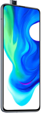 xiaomi POCO F2 Pro grijs voorkant linkerzijkant geopend