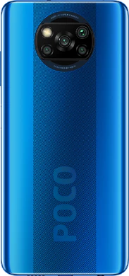 xiaomi POCO X3 nfc blauw achterkant