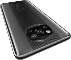 xiaomi POCO X3 nfc grijs achterkant bovenkant schuin