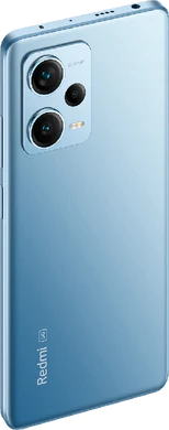 Xiaomi redemi note 12 pro plus 5g blauw achterkant rechterzijkant bovenkant