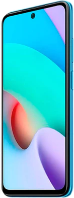 Xiaomi Redmi 10 2022 blauw voorkant rechterzijkant