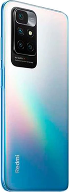 Xiaomi Redmi 10 2022 blauw achterkant rechterzijkant