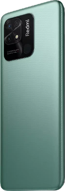Xiaomi Redmi 10C verde indietro lato sinistro