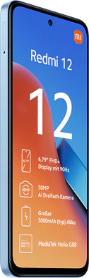 Xiaomi Redmi 12 blue front left side