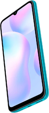 Xiaomi Redmi 9A groen voorkant rechterzijkant onderkant