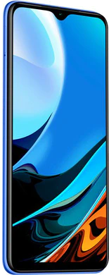 Xiaomi Redmi 9T blu copertina frontale lato sinistro