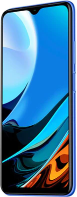 Xiaomi Redmi 9T blu copertina frontale lato destro