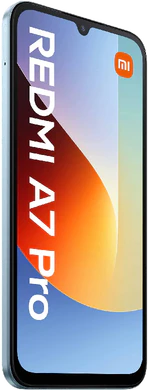 Xiaomi Redmi A7 Pro blauw voorkant linkerzijkant