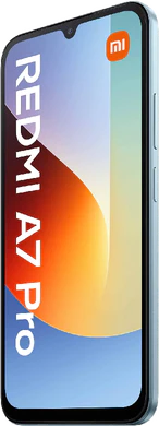 Xiaomi Redmi A7 Pro blauw voorkant rechterzijkant