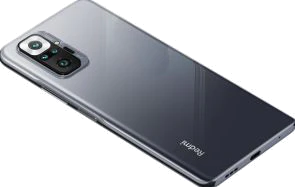 Xiaomi Redmi Note 10 Pro grijs achterkant rechterzijkant onderkant