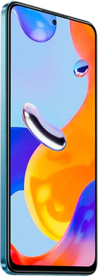Xiaomi Redmi Note 11 Pro blauw voorkant linkerzijkant