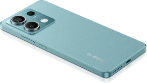 Xiaomi Redmi Note 13 5G groen achterkant linkerzijkant onderkant schuin