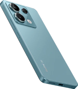 Xiaomi Redmi Note 13 Pro 5G grønn bakside høyre side bunn skrås skråstilt