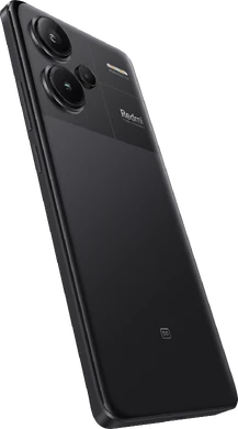 Xiaomi Redmi note 13 pro plus 5g zwart achterkant rechterzijkant onderkant schuin