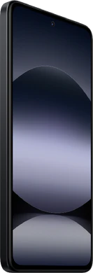 Xiaomi Redmi Note 14 zwart voorkant linkerzijkant