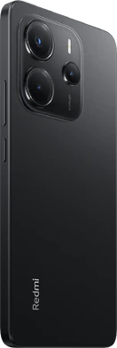 Xiaomi Redmi Note 14 zwart achterkant rechterzijkant