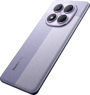 Xiaomi Redmi Note 14 Pro 5G violetti takapuoli vasen puoli pohja vino