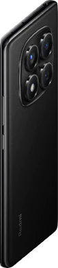Xiaomi Redmi Note 14 Pro svart bakside høyre side topp