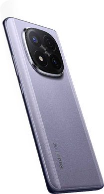 Xiaomi Redmi note 14 pro plus 5g lilla bakside høyre side skrås skråstilt