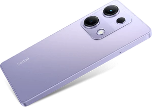 Xiaomi Redmi Note 14S paars achterkant linkerzijkant schuin