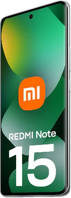 Xiaomi Redmi Note 15 groen voorkant rechterzijkant