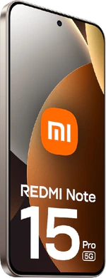 Xiaomi Redmi Note 15 Pro 5G bruin voorkant linkerzijkant