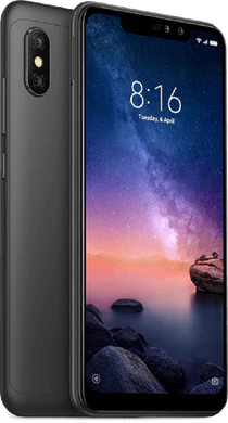 Xiaomi Redmi Note 6 Pro zwart overzicht