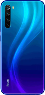 Xiaomi Redmi note 8 2021 blauw achterkant