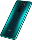 Xiaomi Redmi Note 8 Pro groen achterkant linkerzijkant schuin