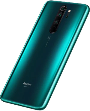 Xiaomi Redmi Note 8 Pro groen achterkant linkerzijkant schuin