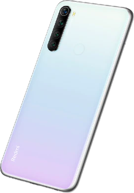 Xiaomi Redmi Note 8T wit achterkant linkerzijkant onderkant