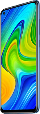 Xiaomi Redmi Note 9 gris couverture à droite