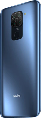 Xiaomi Redmi Note 9 gris retour côté gauche