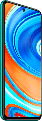 Xiaomi Redmi Note 9 Pro grønn foran venstre side