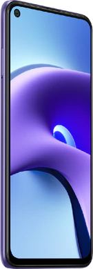 Xiaomi Redmi Note 9T paars voorkant linkerzijkant