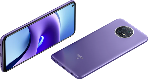 Xiaomi Redmi Note 9T paars overzicht