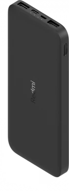 Xiaomi Redmi power bank 10000mah negro tapa delantera top lado derecho
