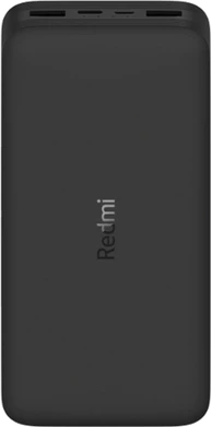 Xiaomi Redmi power bank 20000mah svart front topp
