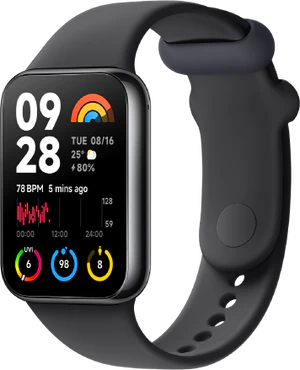 Xiaomi Smart Band 8 Pro svart foran høyre side