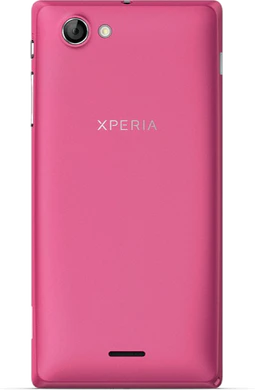Xperia J pink baksida