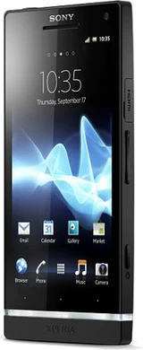 Xperia S front 45v svart