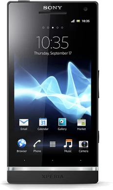 Xperia S front v svart