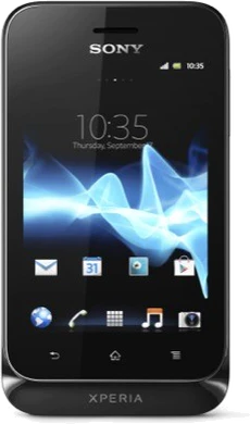 Xperia tipo schwarz Vorderseite