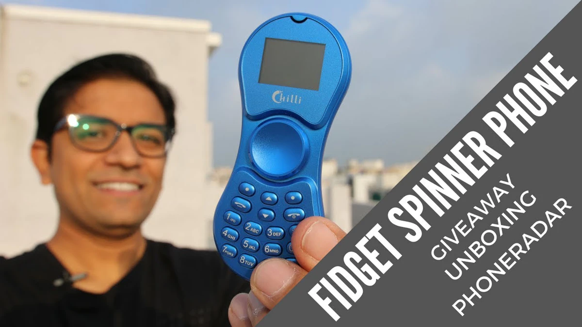 Deze unieke fidget spinner telefoon met Bluetooth en simkaart unboxed