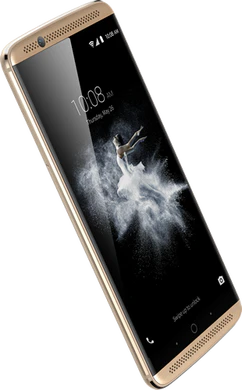 ZTE Axon 7 oro tapa delantera lado izquierdo